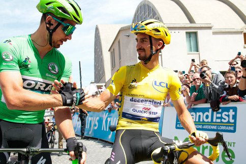 Peter Sagan et Julian Alaphilippe. Peter Sagan et Julian Alaphilippe.
