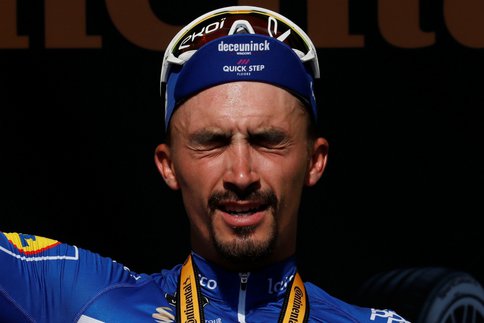 Julian Alaphilippe peut arracher son podium. (Reuters) Julian Alaphilippe peut arracher son podium. (Reuters)