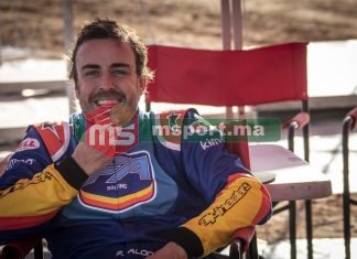 Fernando Alonso au départ du Dakar 2020