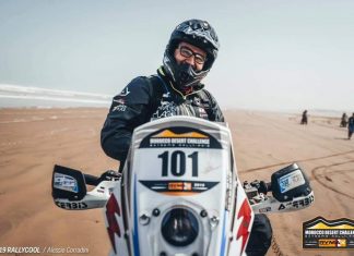 Harite Gabari au départ du Morocco Desert Challenge