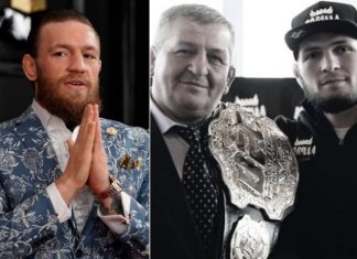 ماكغريغور يعزي خصمه “الداغستاني” في وفاة والده