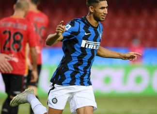 أشرف حكيمي يسجل أول أهدافه في الدوري الإيطالي