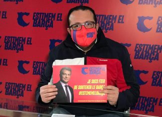 حصري مساندة منخرطي برشلونة لجوان لابورتا في ترشحه لرئاسة النادي