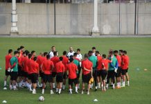 آخر حصة تدريبية للمنتخب المغربي للاعبين المحليين قبل لقاء الكاميرون