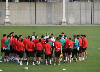آخر حصة تدريبية للمنتخب المغربي للاعبين المحليين قبل لقاء الكاميرون