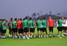 آخر حصة تدريبية للمنتخب المحلي قبل مباراة مالي