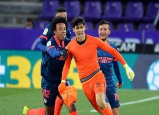 Réaction de Yassine Bounou après son but magique face à Valladolid