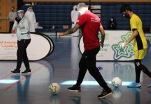 حارسة مرمى المنتخب الوطني للسيدات تشارك في مبادرة للجيل المبهر ومؤسسة قطر لتقديم دورات في كرة القدم للأطفال والشباب من ذوي الإعاقة