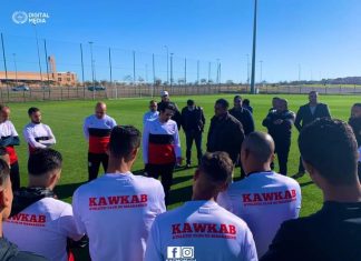 أول حصة تدريبية للدميعي مع الكوكب المراكشي