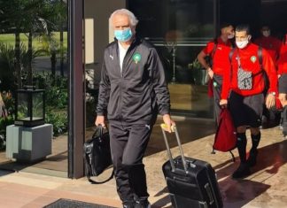 بالصور: وفد المنتخب المغربي يتوجه نحو موريتانيا