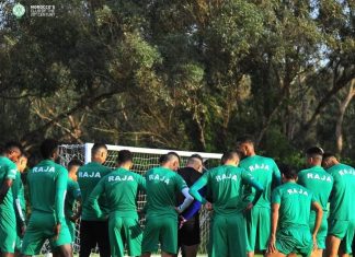 الرجاء الرياضي دون أبرز عناصره أمام فريق بيراميدز المصري