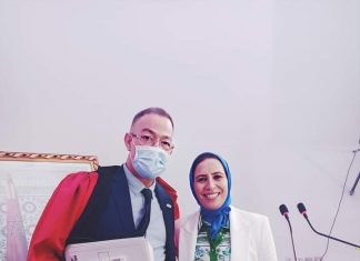 لقجع في حفل تخرج سلك الدكتوراه