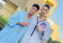 بالصور: بدر بانون وحميد أحداد وأسرتهما يحتفلان بعيد الفطر بالملابس التقليدية