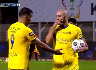كلام حاد بين أمرابط وحمد الله حول تنفيذ ركلة الجزاء