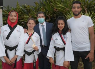 استقبال وزاري للمتوفقين، منهم أبطال التايكواندو بالعصبة الجهوية للرباط سلا القنيطرة