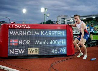 Athlétisme: Le Norvégien Karsten Warholm bat le record du monde du 400 m haies