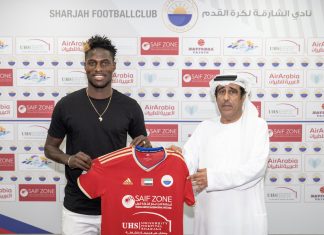 بالفيديو: نادي الشارقة الإماراتي يقدم لاعبه الجديد بين مالانغو