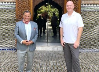 Gianni Infantino visite le musée Dar El Bacha de Marrakech