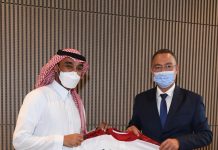 بالصور: فوزي لقجع رئيس الجامعة الملكية المغربية لكرة القدم يستقبل السيد عبد العزيز بن تركي آل فيصل رئيس الاتحاد العربي لكرة القدم