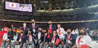 صور للوفد الوطني المغربي في حفل الافتتاح للألعاب البرالمبية طوكيو 2020