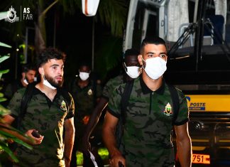 بالصور: وصول بعثة فريق الجيش الملكي إلى البنين لمباراة إياب الدور التمهيدي لكأس الكاف