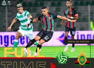 الجيش الملكي يحقق أول فوز له في البطولة بثنائية في شباك المولودية