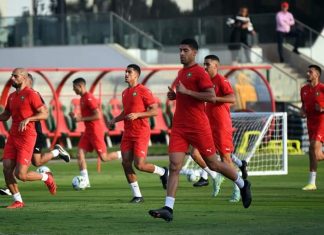 الحصة التدريبية الأخيرة للمنتخب المغربي قبل ملاقاة المنتخب الغيني غدا