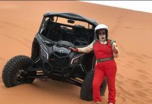 المغربية سعاد مقتدري تخطو خطواتها الأولى في فئة المركبات الخفيفة خلال منافسات رالي المغرب