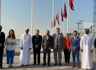 تواصل احتفالات رفع أعلام الدول المتأهلة الى كأس العالم 2022 في قطر