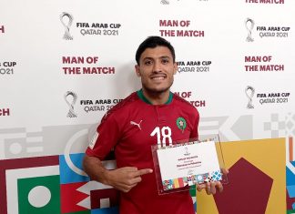 Maroc-Palestine: Abdelilah Hafidi, désigné homme du match