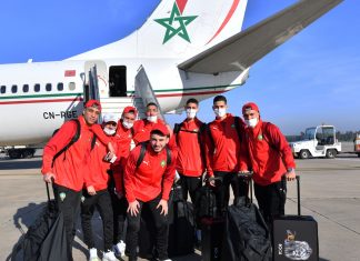 بالصور…وفد المنتخب المغربي يغادر أرض الوطن متوجها للكاميرون