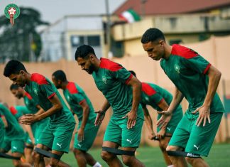 بالصور…آخر حصة تدريبية للأسود قبل ملاقاة الغابون