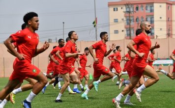 CAN 2022: L’entrainement des Lions de l’Atlas marqué par l’absence de neuf joueurs