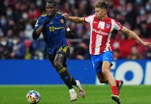 التعادل يحسم مباراة مانشستر يونايتد وأتلتيكو مدريد