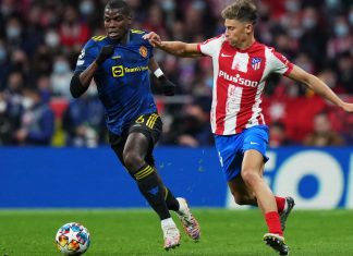 التعادل يحسم مباراة مانشستر يونايتد وأتلتيكو مدريد