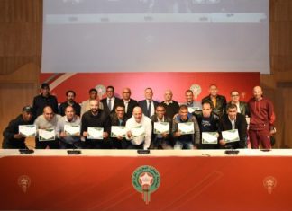 بالصور: لقجع وماندوزا يترأسان حفل توزيع دبلوم كاف A