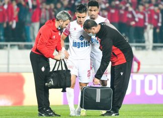 فحوصات جديدة للاعب الوداد لتحديد حجم الإصابة ومدة الغياب