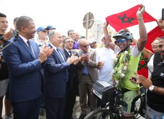 Le globe-trotter Karim Mosta à Casablanca, avant de mettre le cap sur Dakar