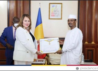 رئيس تشاد يستقبل بشرى حجيج