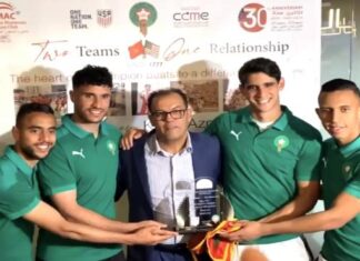 بالفيديو: زيارة خليل عزمي للمنتخب المغربي بأمريكا