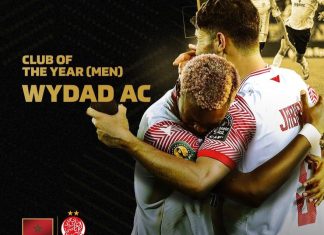 الوداد الرياضي يفوز بجائزة أفضل فريق في أفريقيا