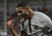 أشرف حكيمي يسجل لباريس سان جيرمان أمام ليل