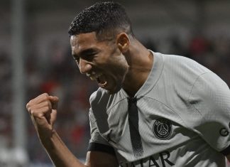 أشرف حكيمي يسجل لباريس سان جيرمان أمام ليل