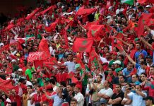 حضور جماهيري مغربي كبير في مباراة المنتخب المغربي أمام الشيلي