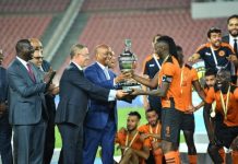 تهنئة الجامعة الملكية المغربية لكرة القدم لنهضة بركان بعد التتويج الأفريقي