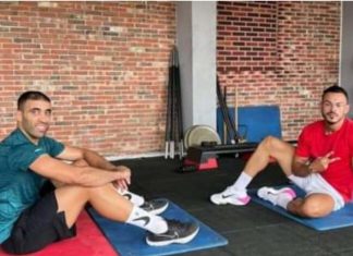 عبد الرزاق حمد الله يتدرب بمدينة آسفي