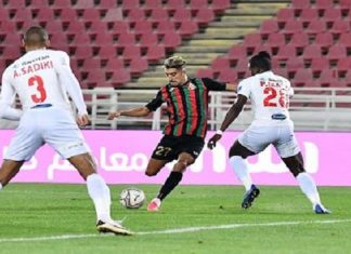 مباراة الجيش الملكي وأولمبيك آسفي تنتهي بالتعادل