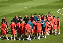 آخر حصة تدريبية للمنتخب المغربي قبل مباراة كرواتيا