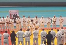 قدماء ممارسي الجيدو في تجمع تدريبي بالرباط