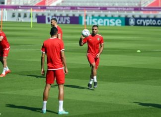 بالصور: تداريب المنتخب المغربي استعدادا لمباراة كرواتيا